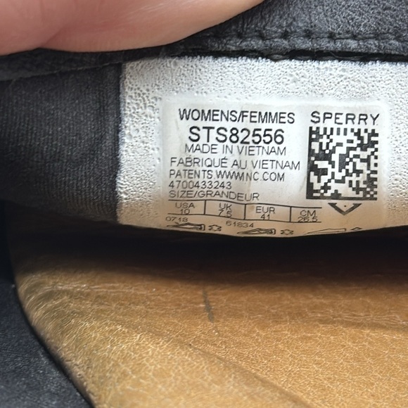 Sperry Black Slip On Leather Penny Loafer Mule Size 10 CM5455C - Picture 7 of 7